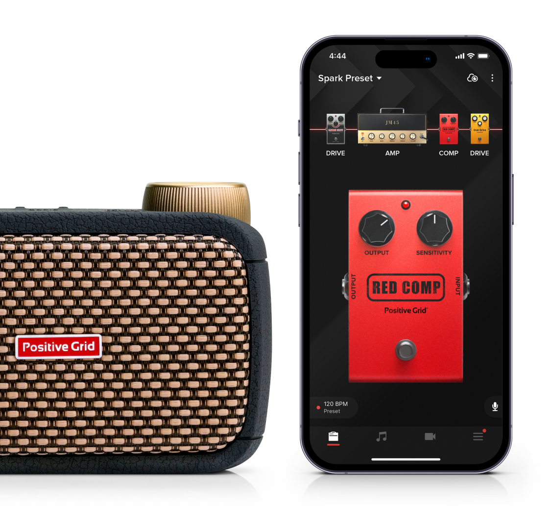 Positive Grid Spark GO Pearl - Portable Smart Guitar Amp & Bluetooth  Speaker